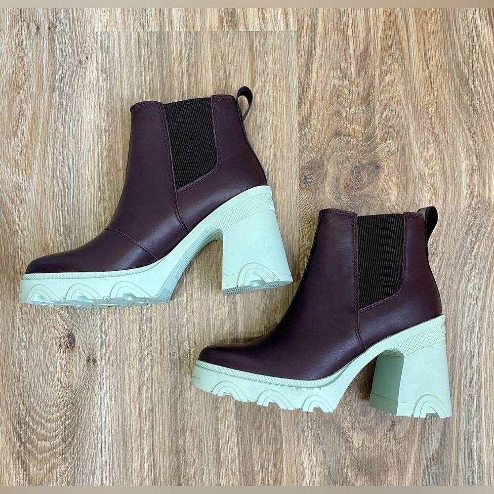 Sorel Brex™ Waterproof Platform Block Heel Chelsea Boot Size 6.5 NWOB - Picture 5 of 8